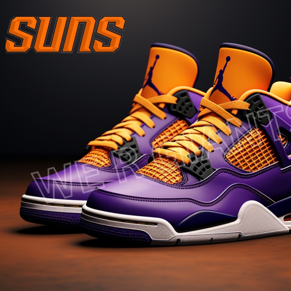 AIR JORDAN PHOENIX SUNS 14X11 POSTER/PRINT NIKE DROP BY THE ARTIST DENARDAI